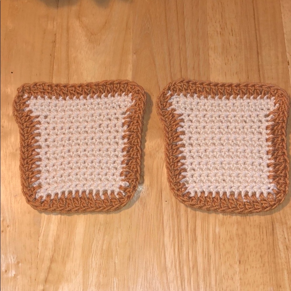 NEW Crochet Toast Coasters (2 Pack) - Picture 3 of 8